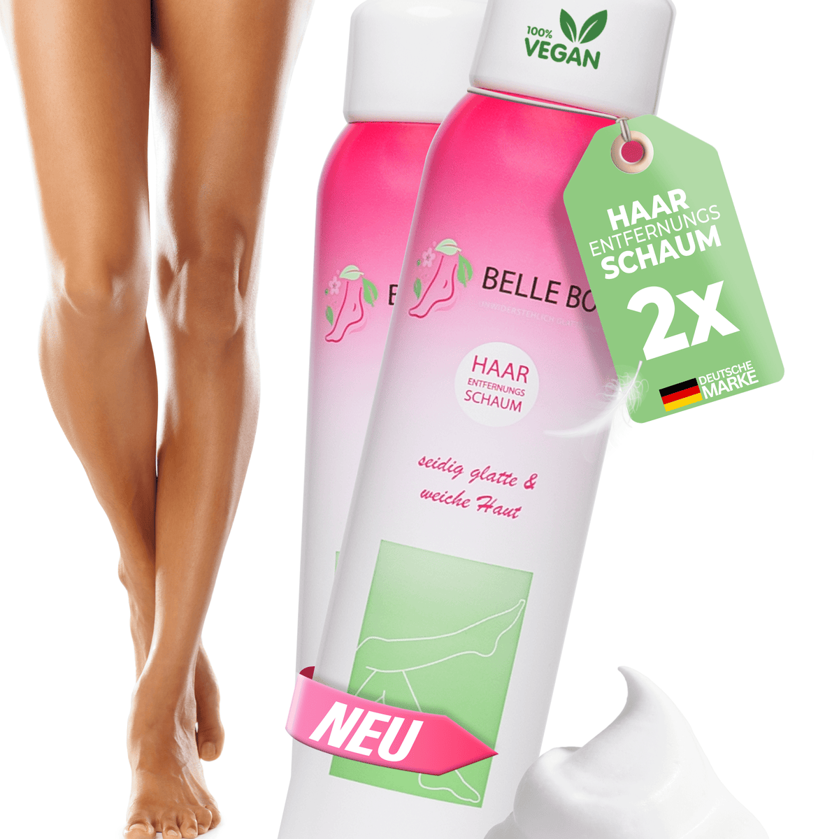 Belle Body espuma depilatoria para el vello facial femenino