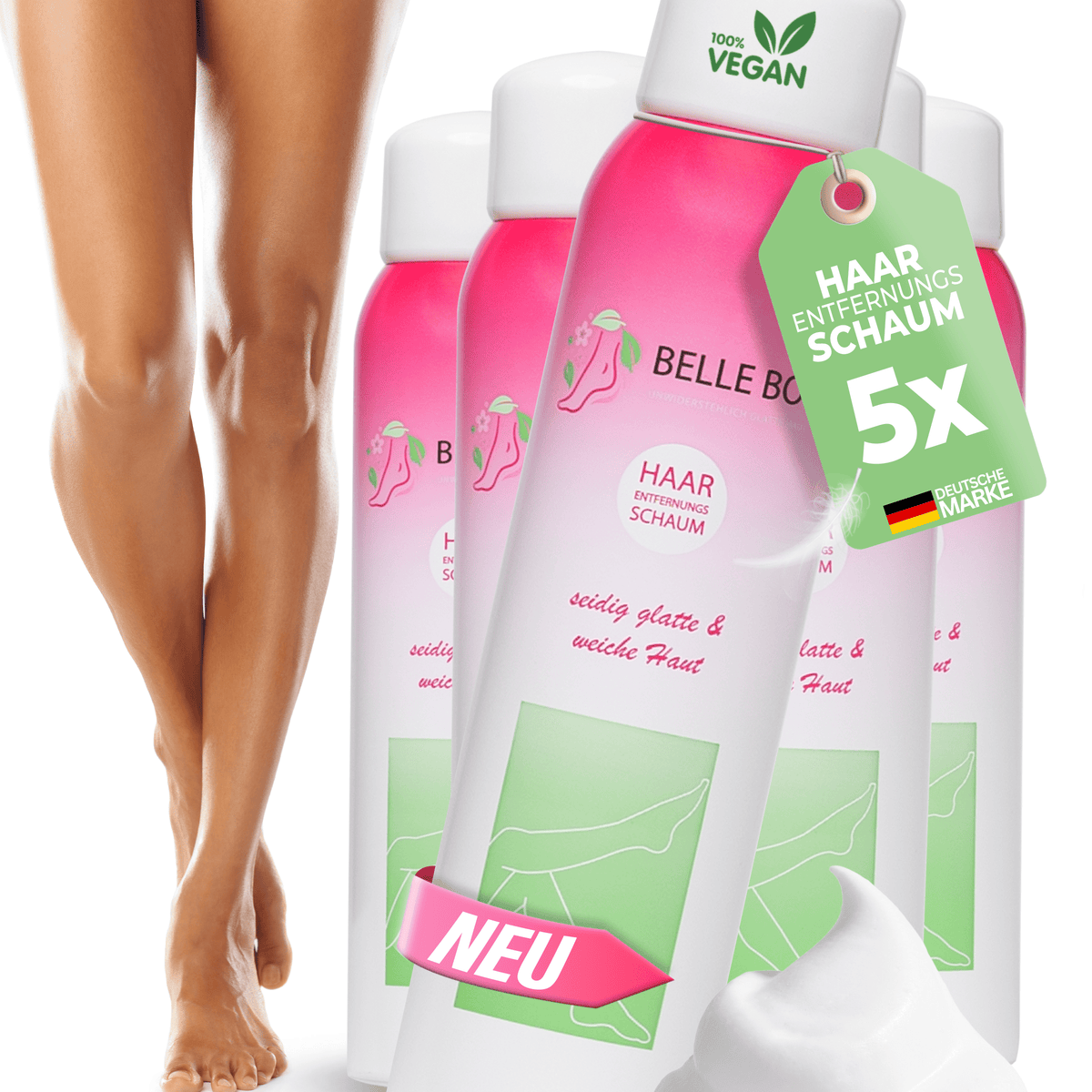 Belle Body espuma depilatoria para el vello facial femenino