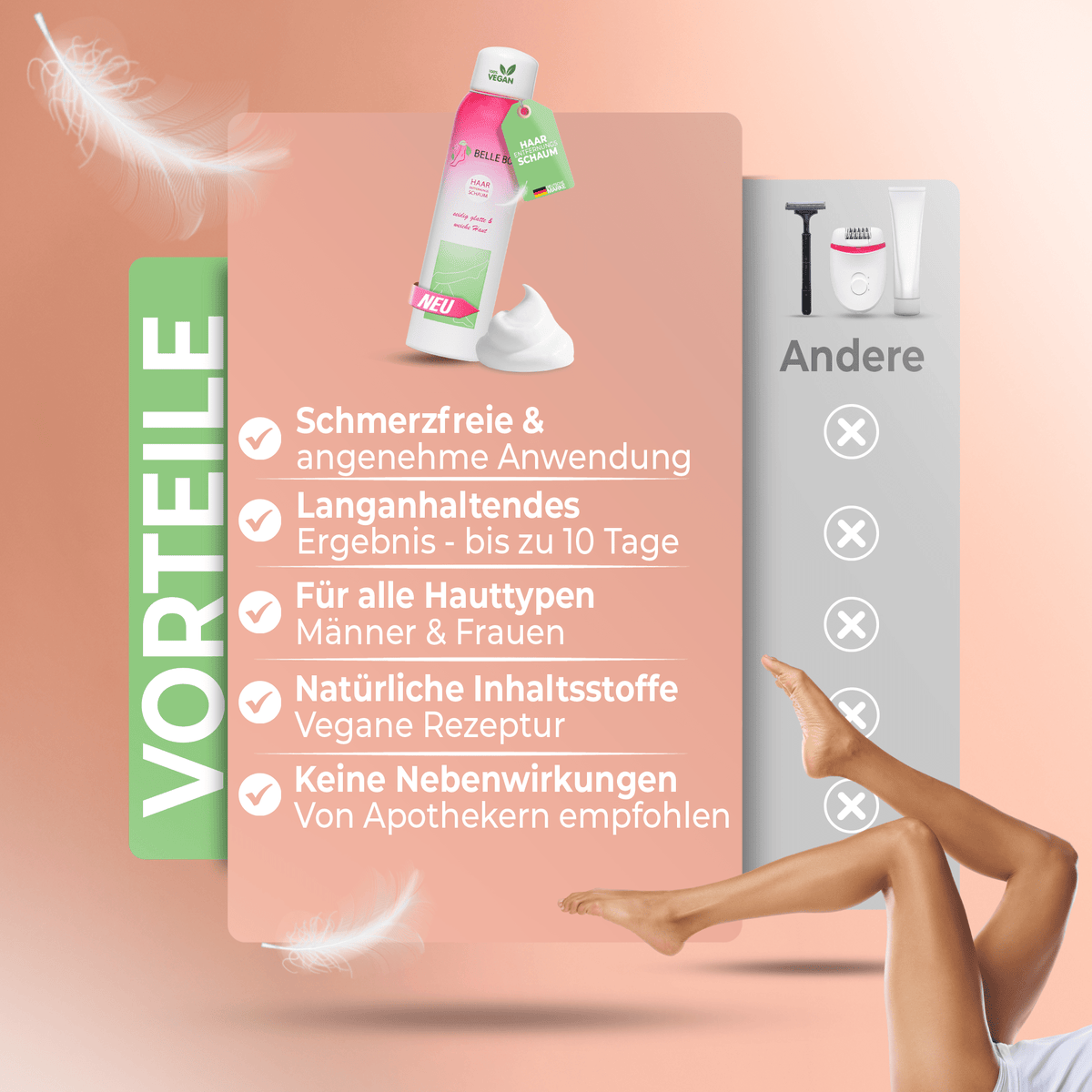 Belle Body espuma depilatoria para hombres